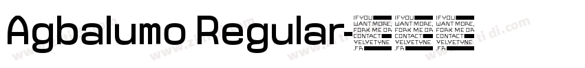 Agbalumo Regular字体转换